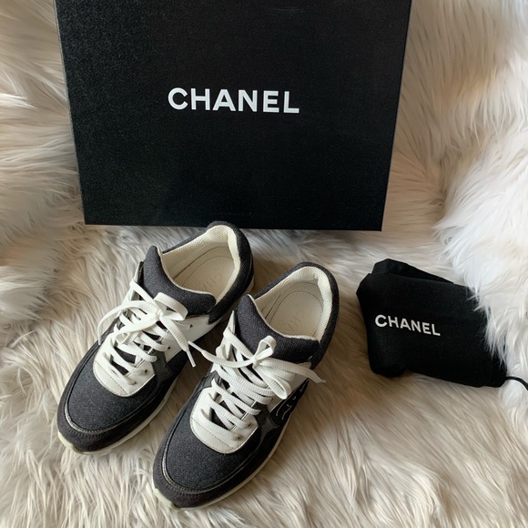 CHANEL Shoes Chanel Grey Cruise Canvas Suede Trainer